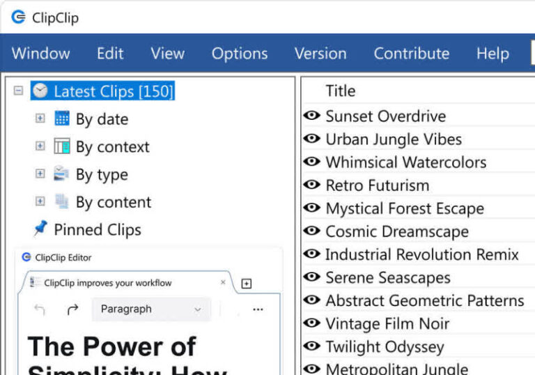 With ClipClip turn your clipboard into a productivity tool With ClipClip turn your clipboard into a productivity tool